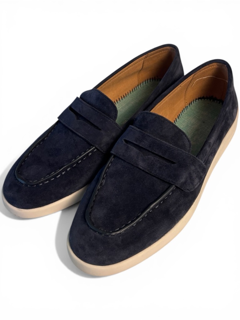 Sperry Navy Suede Penny Loafers Size 8